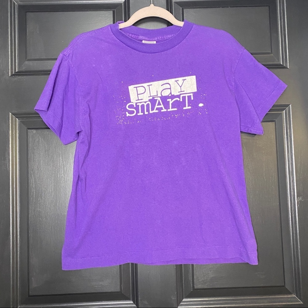 Vintage Nike Purple Kick Some Gluteous Maximus Tee Single Stitch Size L 14-16